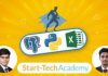 A visual representation of data analytics skills including Excel, SQL, and Python with emphasis on free learning resources.