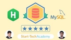 A visual representation of an SQL coding challenge with a gold star symbol, symbolizing achievement and skill development.