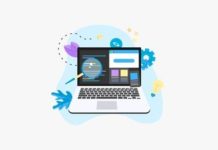 A computer screen showing code and a web browser displaying a website