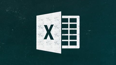 Microsoft Excel logo with a laptop and pen on a desk