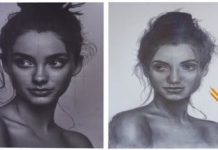 Beginner’s Guide to Portrait Face Sketching: Learn How to Draw A sketch of a smiling face with pencil marks