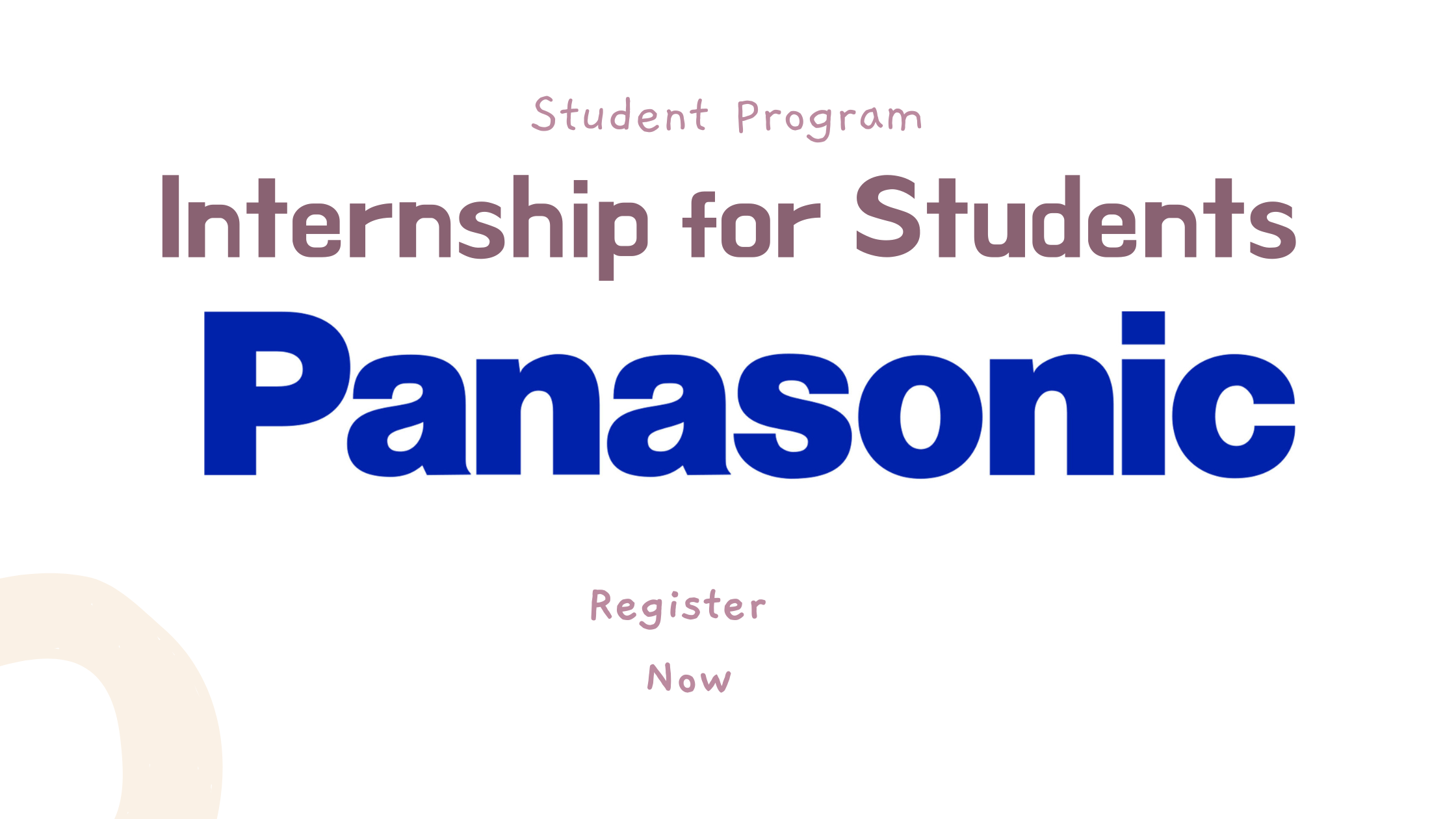 Panasonic Internship Program