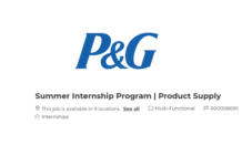 Summer Internship by P&G | Available in 9 Locations PAN India