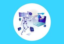 An image showing a person interacting with an AI chatbot on a computer screen.