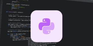 Python code on a computer screen