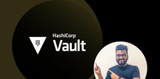 Illustration of a person managing Hashicorp Vault in Kubernetes using HELM