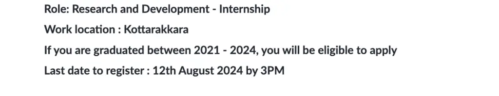 Zoho Research and Development Internship for 2021 to 2024 Batch | Computer Science | Mechanical | Electronics