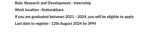 Zoho Research and Development Internship for 2021 to 2024 Batch | Computer Science | Mechanical | Electronics