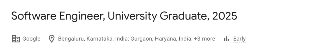 Google Software Engineer Jobs University Graduate 2025