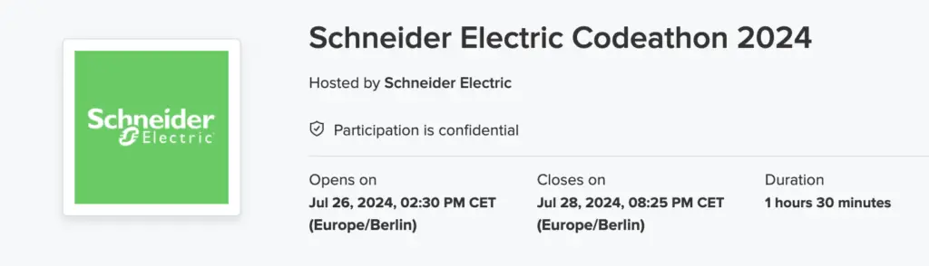 Schneider Electric Recruitment Drive for 2025 to 2027 | Coding Competitions for Jobs