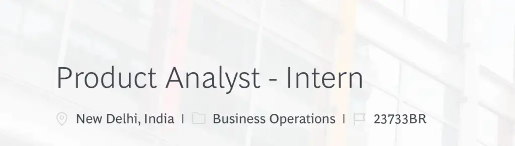 Product Analyst Internship for College Students