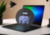 A beginner learning PHP programming with a laptop and coffee, featuring the title Master PHP: A Beginner's Guide for 2024.