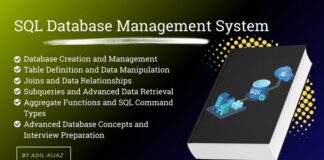 A computer screen displaying SQL code, symbolizing database management and online learning with a Udemy coupon.