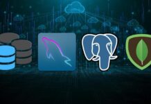 Feature image for All-in-One SQL, MySQL, PostgreSQL & MongoDB course showcasing database management tools.