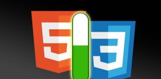 A confident individual mastering HTML5 and CSS3 with a laptop, showcasing the free Udemy coupon offer.