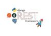 An illustration of Django REST Framework logo integrated with API symbols representing modern web development.