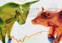 A collage of forex trading charts, currencies, and a computer setup representing a Forex Trading Course.