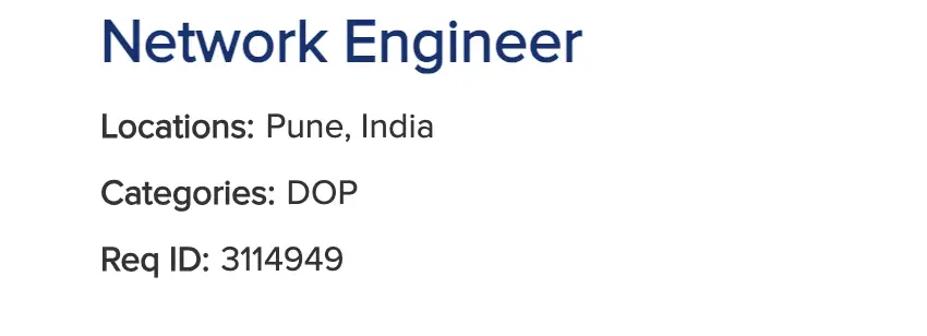 Wipro Network Engineer Job Openings