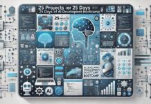 Feature image for 25 AI Development Projects in 25 Days free course showcasing AI concepts and project ideas.