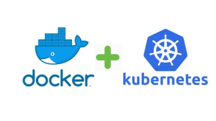 Feature image for Docker & Kubernetes Masterclass: Hands-On DevOps 2024 with visuals of Docker and Kubernetes logos.