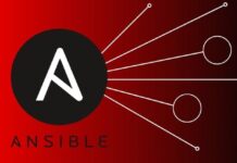 Ansible automation tools showcased with a laptop and DevOps symbols, illustrating projects and learning resources.