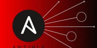 Ansible automation tools showcased with a laptop and DevOps symbols, illustrating projects and learning resources.