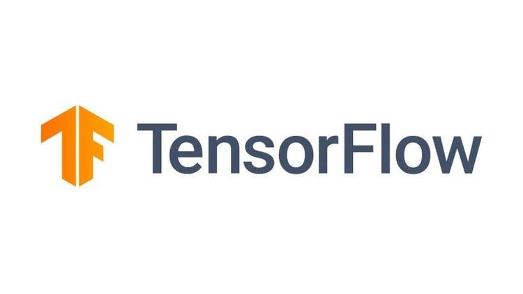 A visually engaging image representing TensorFlow training concepts with a computer and code snippets.