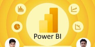 Image featuring Master Power BI course with graphs and charts, highlighting free Udemy coupon offer.