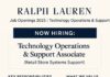 Ralph Lauren Job Openings 2025 | Tech Operations & Customer Support Jobs