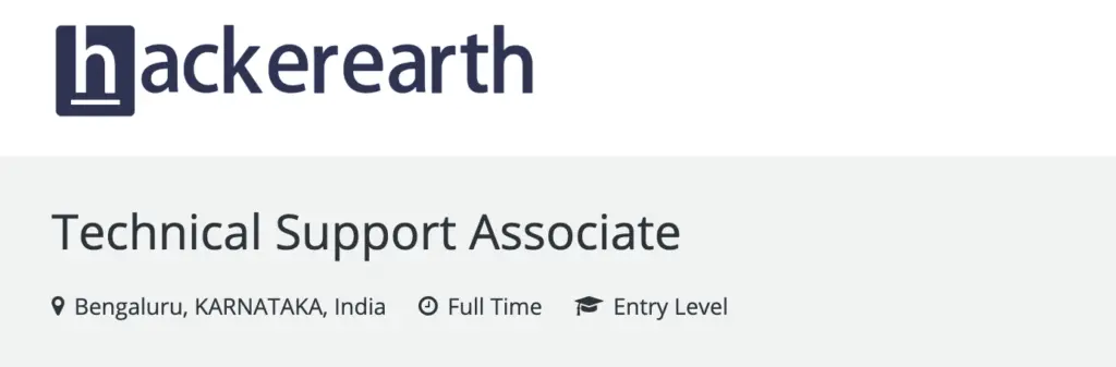 Hackerearth Recruitment 2025 | Any Graduate Can Apply For Tech Support Job Opening 1 Screenshot 2025 09 01 at 16.08.35